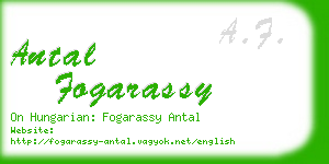 antal fogarassy business card